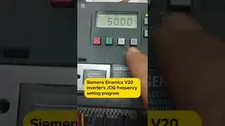 Siemens Sinamics V20 Inverter | Jog Frequency Parameter Setting ⚡ #Shorts
