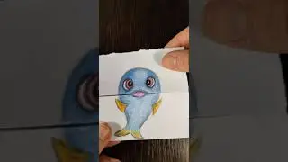 #shorts   Drawing - Fish - Opens mouth. Paper Crafts Play