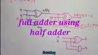 implementation  of full adder using half adder