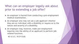 Disability Disclosure & Employment