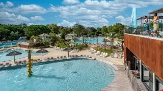 Piscine et toboggans de l&rsquo;espace aquatique du camping S&eacute;quoia Parc