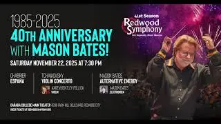 Preview of Redwood Symphony's 40th Anniversary Concert with Mason Bates