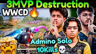 🇮🇳3 MVPs Destruction☠️ Admino Solo 10 Kills😱 Again WWCD 18 Kills🥵