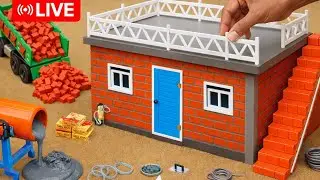 Mini House Construction LIVE | Real Brick Work