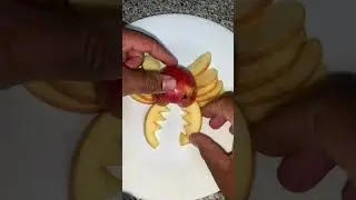 Making #Crab Design#Apple Fruit #Youtubeshort
