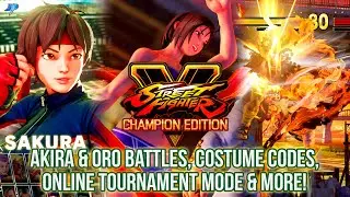 Street Fighter V: CE 6.031 Update | Akira/Oro Battles, Costume Codes, Tournament Mode & More! | PS5