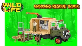 Schleich 45-Pc Wild Life Rescue Truck Set: Ranger & Animals' Adventure Unboxing