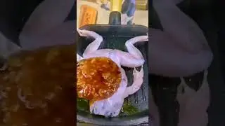 Cooking food fried Frog