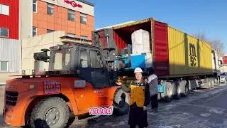 waterjet cutting machine loading and delivery to customer