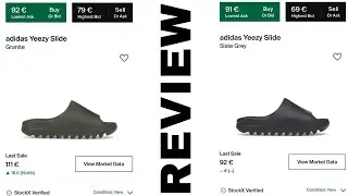 YEEZY SLIDES REVIEW 'GRANITE & SLATE GREY' +On Feet Looks