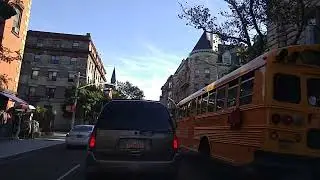 Driving from Bedford Stuyvesant to Park Slope in Brooklyn,New York