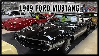 Выставка Ford Mustang Shelby Tribute 1969 года в музее Volo Auto Museum Sales, январь 2026 года.