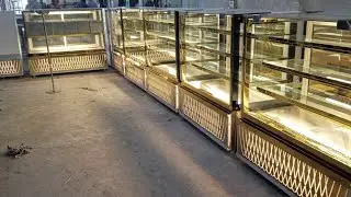 Golden Sweet Display Counter | New Design | For Bakery,hotels, restaurants etc | Cont.Us:9871555403