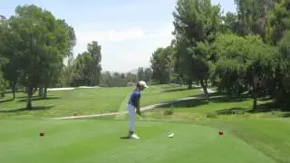 Angela Liu teed off Valancia Golf Course