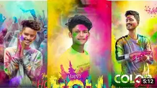 Picsart Holi Photo Editing | holi special photo editing | Happy Holi Concept Editing By SR Editing