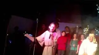 Christopher Duffley sings Away in a Manger and Angels we have heard on high.