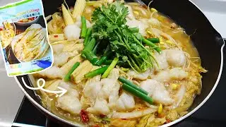 【挑戰!】用東北酸白菜做酸菜魚 Boiled Fish with Pickled Cabbage and Chili.