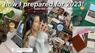 HOW I PREPARED FOR 2023: new year reset, vision board, setting goals, journaling & deep cleaning! ♡