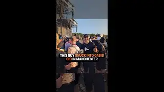 This guy snuck into Oasis gig in Manchester