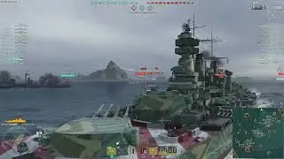 World Of Warships Random Battle Gameplay With CRISTOFORO COLOMBO Battleship (No Commentary Gameplay)
