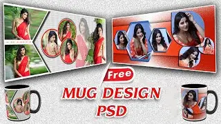 how to download free mug design template/mug design in photoshop hindi/sunset trick youtube channel