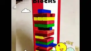 Colourful Jenga Toy block game|Jenga Challenge|Activities for kids|Fun and Learn