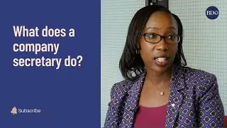 The role of a company secretary