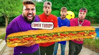 EU E MEUS AMIGOS DEVORAMOS O MAIOR LANCHE DA SUBWAY !!!