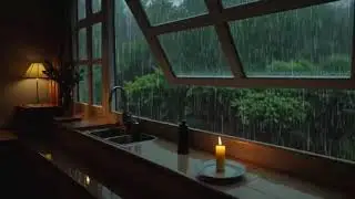 GUARANTEED DEEP SLEEP: Heavy Rain Storm Outside Window ASMR for Insomnia Relief & Anxiety