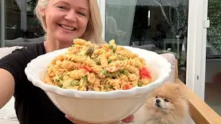 Allerbester Nudelsalat! Den können wir jeden Tag essen! Einfaches Rezept mit Erbsen! Nudelnrezept