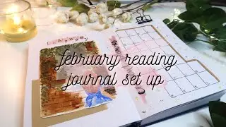 feb reading bujo set up 💌📖✨l  book bullet journal - reading tracker