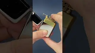 From Spark to Flame  Metal Lighter in Action #metal #gaslighter #lighters