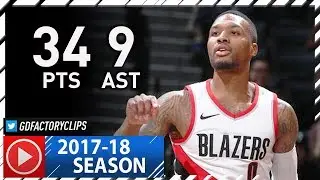 Damian Lillard Full Highlights vs Nets (2017.11.24) - 34 Pts, 9 Ast, SICK!
