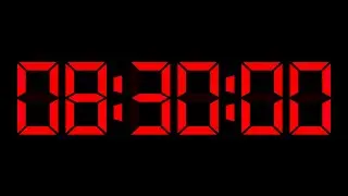 SILENT - 8 Hour and 30 Minute Countdown Timer with Chapters - LCD Bold - Red