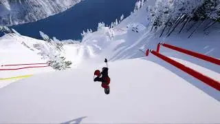 Steep snowboard Knuckle Huck - 2&deg;jump