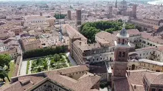 Skyline of Mantova, Italy (Unedited drone footage)