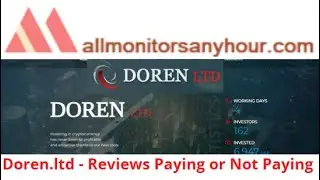 Doren.ltd, Reviews Paying Or Not Paying ? & #HYIP daily update, #all hyip monitors 24 hour,