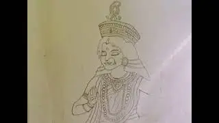 ✨ Saraswati Maa ✨🦚🪷 Drawing 🎨🖌️✨