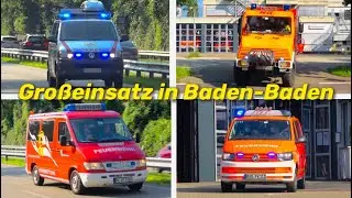 [FALLSCHIRM STÜRZT AB 🪂] Einsatzfahrten Feuerwehr, Bergwacht & Höhenretter |ALARM in BADEN-BADEN