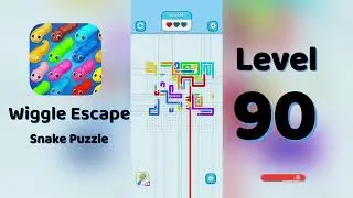 🎮 Wiggle Escape Level 90 Walkthrough | Snake Puzzle Challenge 🐍 | SolutionGuruji