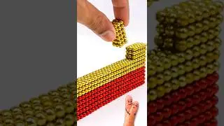❤️💛❤️ Spain Flag on Magnetic Balls 😱 Best of Satisfying Magnetic Balls #shorts #Spain #art