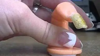 gold glitter tiger acrylic nails