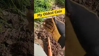 This is the oldest coin I've ever found all cleaned up #metaldetecting #shorts