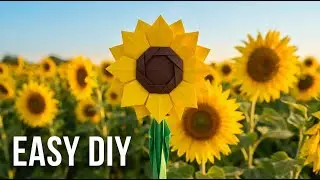 🌻 Origami Sunflower: Easy DIY Paper Craft Tutorial 🌻 @CreativeImmersionStudio #origami #kidscrafts