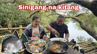 Masarap na almusal sa tabing ilog | Sinigang na isdang Kitang banak at bugaong