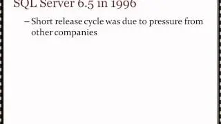 The History of SQL Server