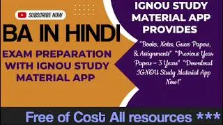 BA in Hindi (IGNOU) - Notes, Previous Papers, Books, Syllabus PDF Download 2025