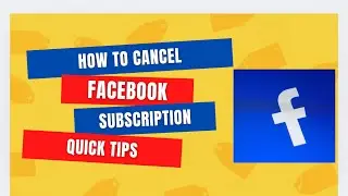How to cancel facebook subscription/easy tutorial/quick tips 
