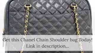Pre-owned Chanel Chain Shoulder Bag Lambskin Black - Buy Now