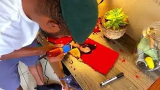 Satisfying Tufted Rug Carving | Angry Bird Rug with Clippers (ASMR Rug Making)